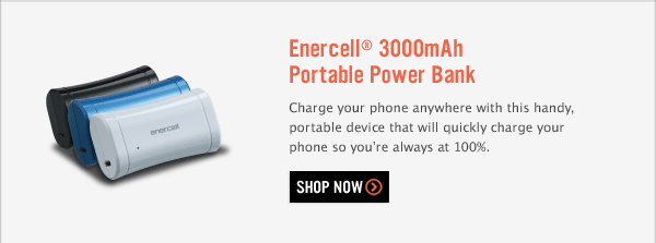 Enercell 3000mAh Portable Power Bank